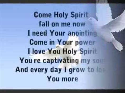 come holy spirit fall on me now lyrics|Come Holy Spirit lyrics by City Harvest Church .